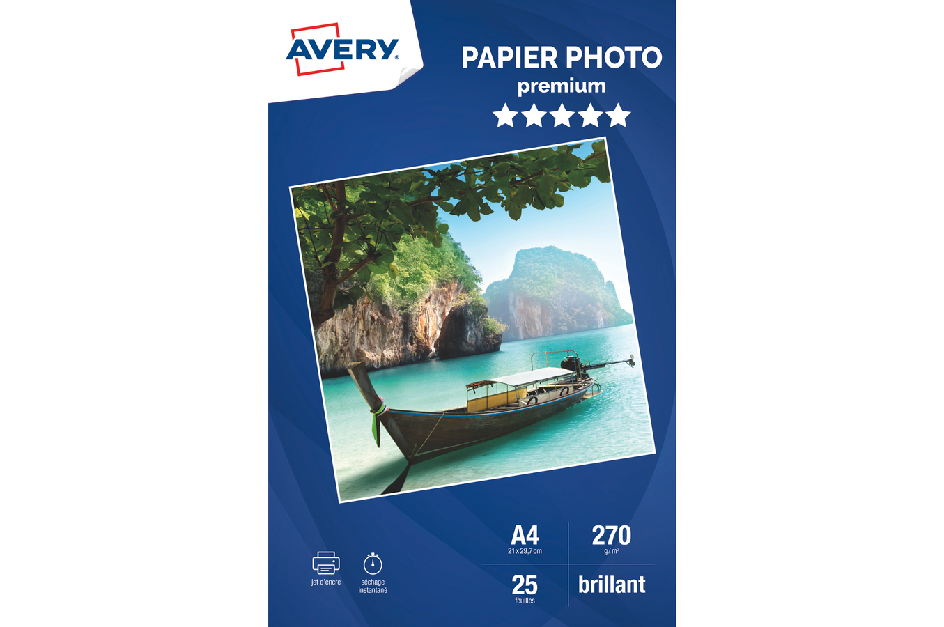 Avery Papier photo brillant premium A4 (25 feuilles)