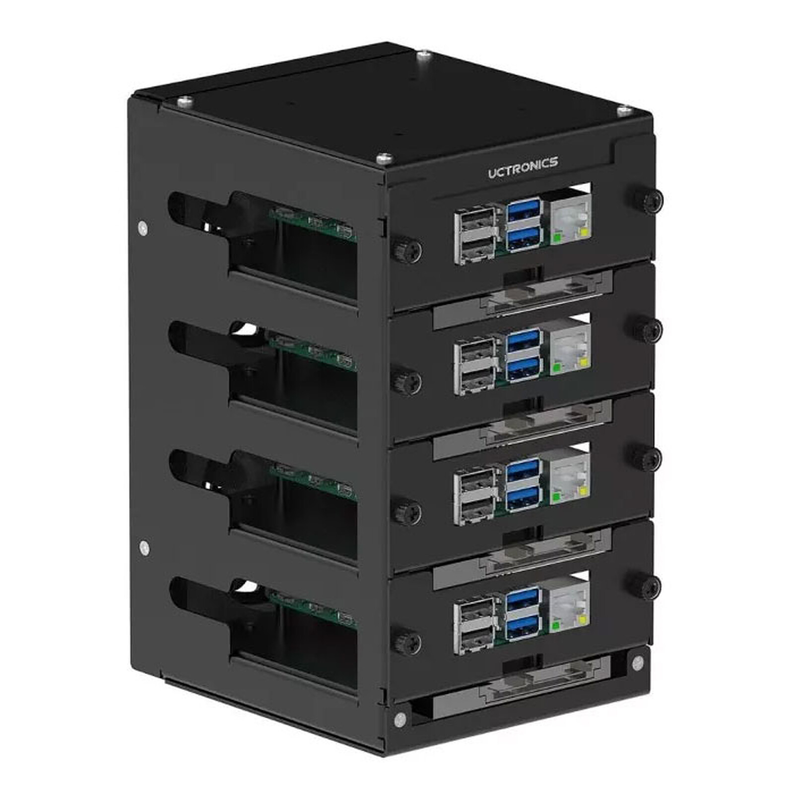 GENERIQUE Cluster Rack pour Raspberry Pi 5, 4 B, 3 B/B+