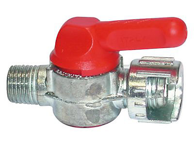 Mecafer Vanne pour compresseur 1/4 gaz mâle rouge