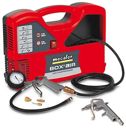 Mecafer Compresseur Box'air + 5 accessoires