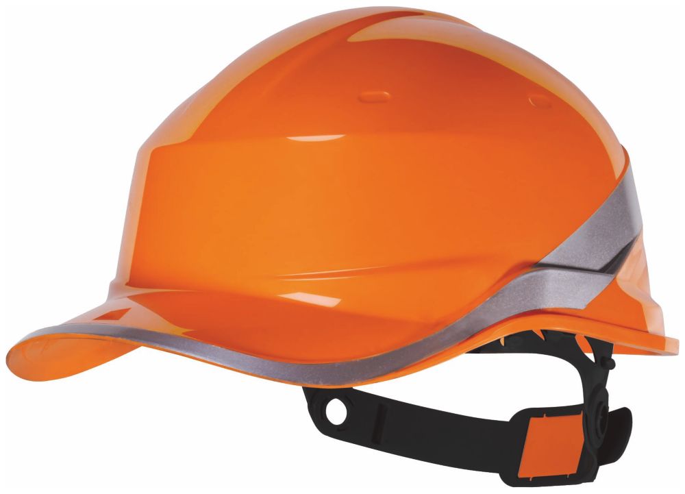 Delta Plus Casque de sécurité à bouton-poussoir haut de gamme Diamond V orange