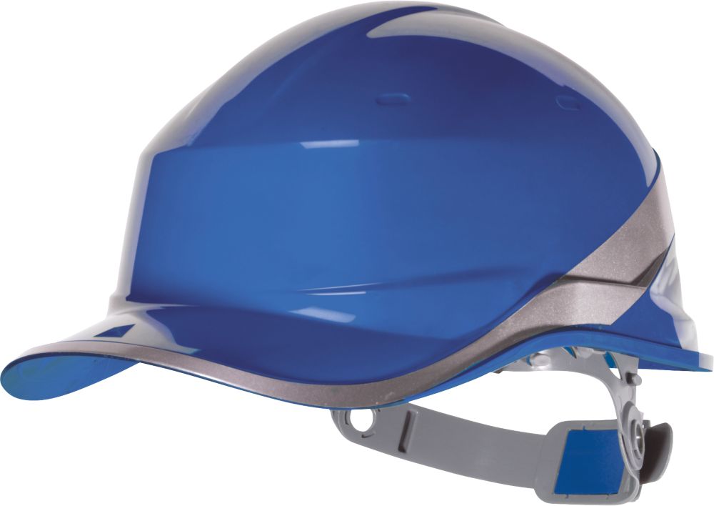Delta Plus Casque de sécurité à bouton-poussoir haut de gamme Diamond V bleu