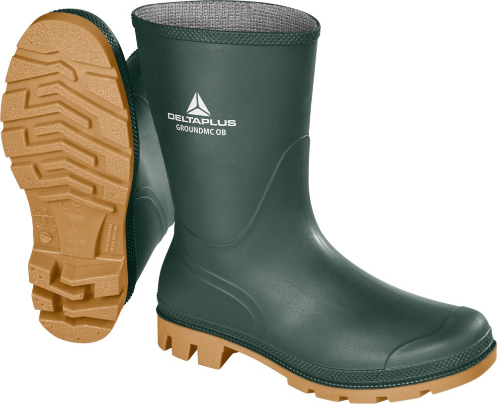 Delta Plus Bottes en caoutchouc sans métal non sécuritaires Delta plus GROMCOBVE vert-beige pointure 46