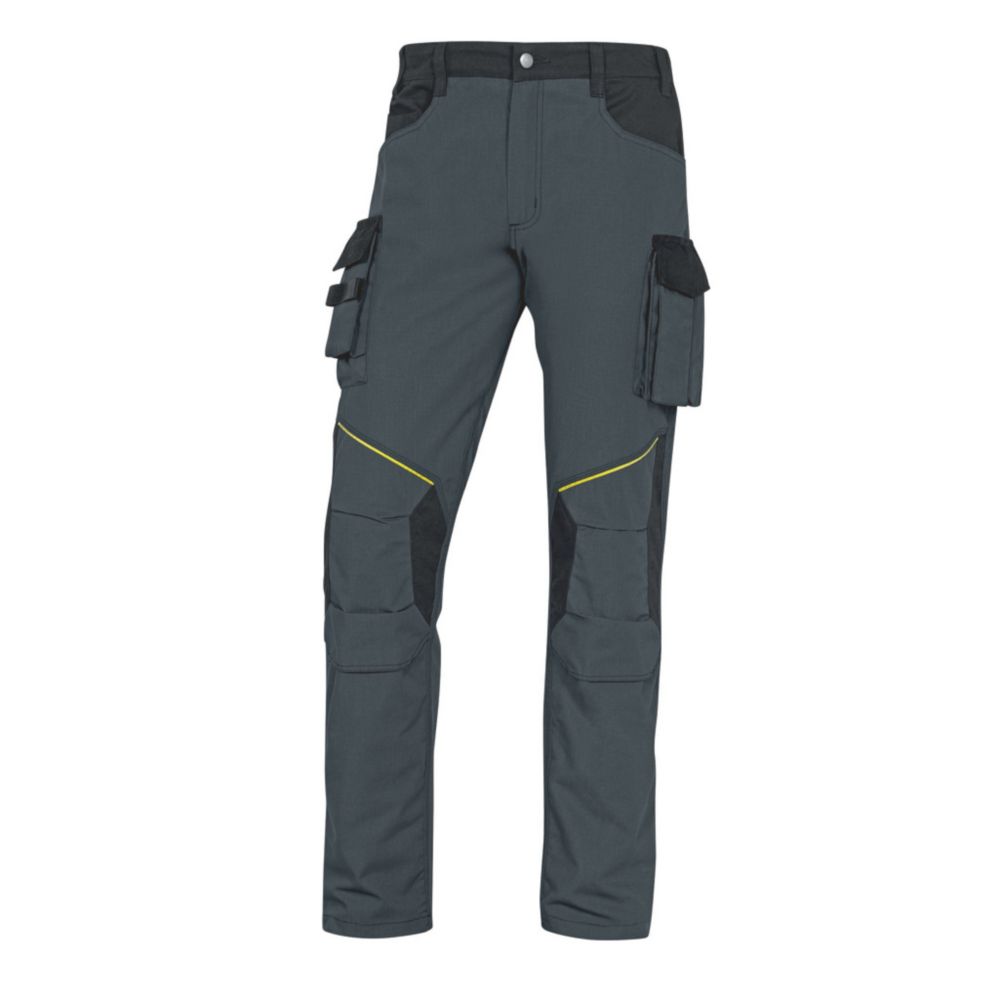 Delta Plus Pantalon de travail extensible MCPA2STR gris/noir, taille 50-52 longueur 83cm