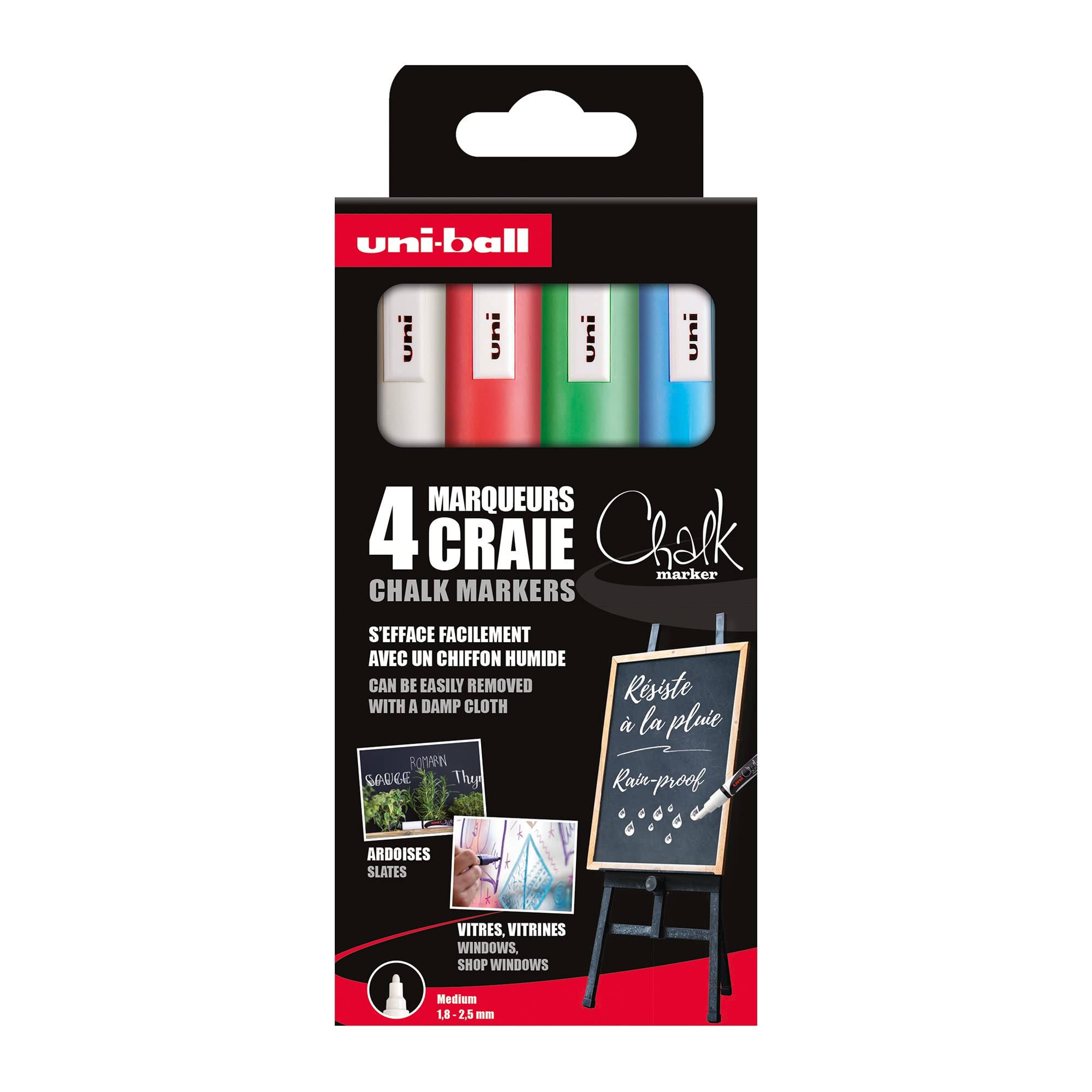 Mitsubishi Marker UNI CHALK MARKER PWE-5M 4x Basic
