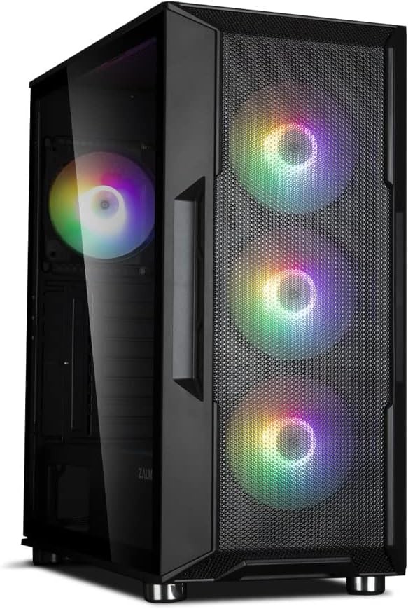 ZALMAN Boitier Moyen Tour ATX I3 Neo V2 aRGB avec panneau vitré (Noir)