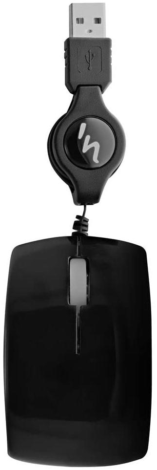 T'nB Mini Souris filaire (rétractable) Guppy (Noir)