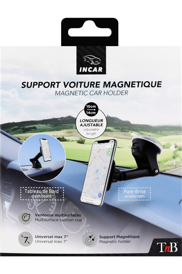 T'nB Support magnétique télescopique ventouse