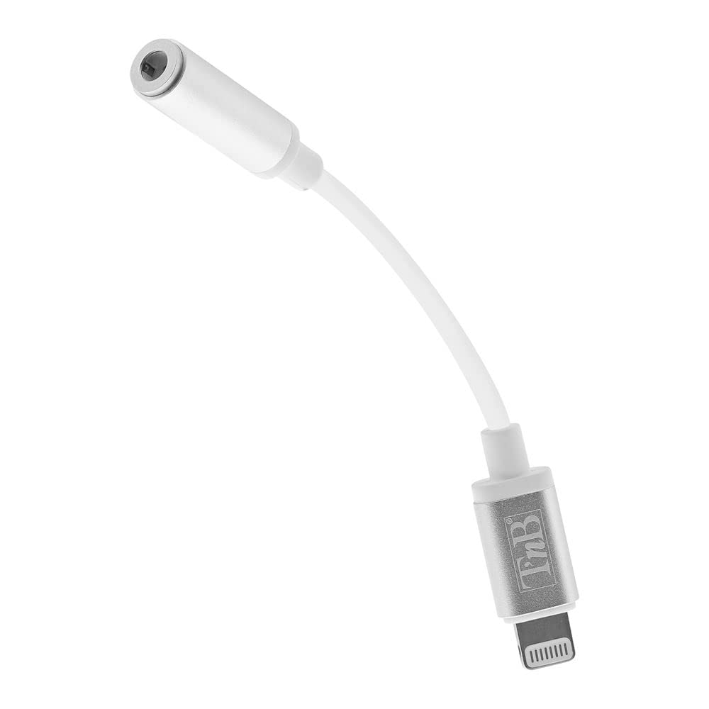 T'nB Cable Lightning vers Jack audio 3,5mm M/F 15cm (Argent)