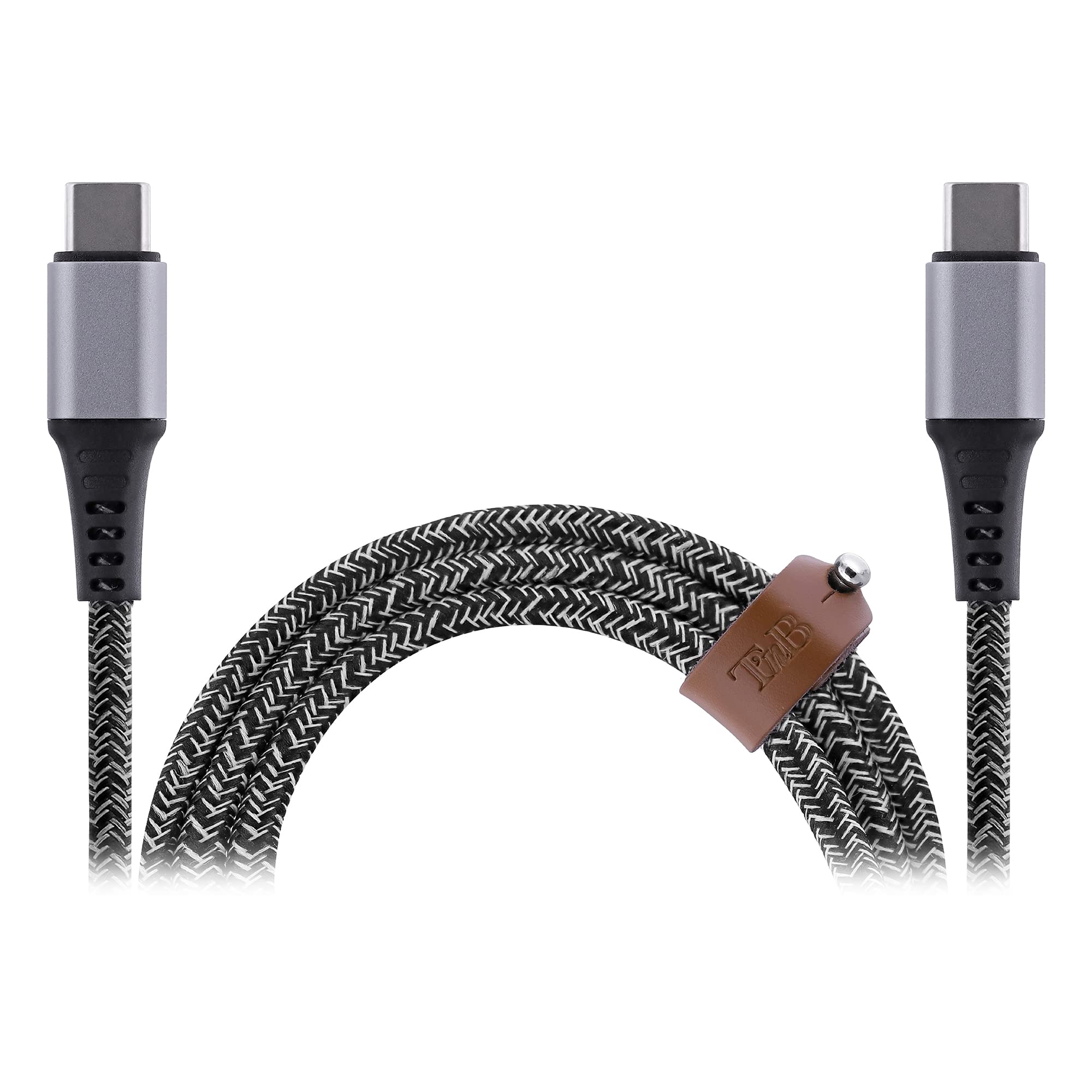 T'nB Câble USB-C M/M 1,5m (Noir/Gris)