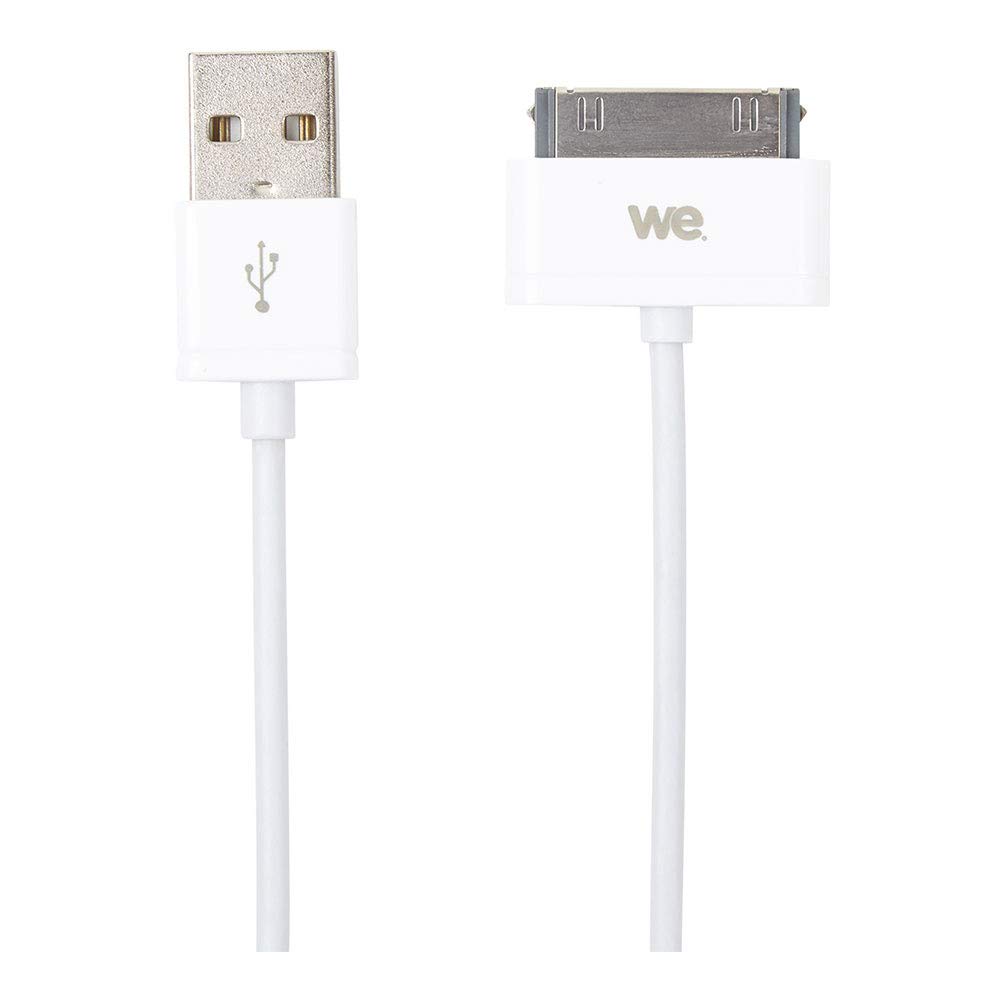 WE C ble USB Apple 30 pin blanc