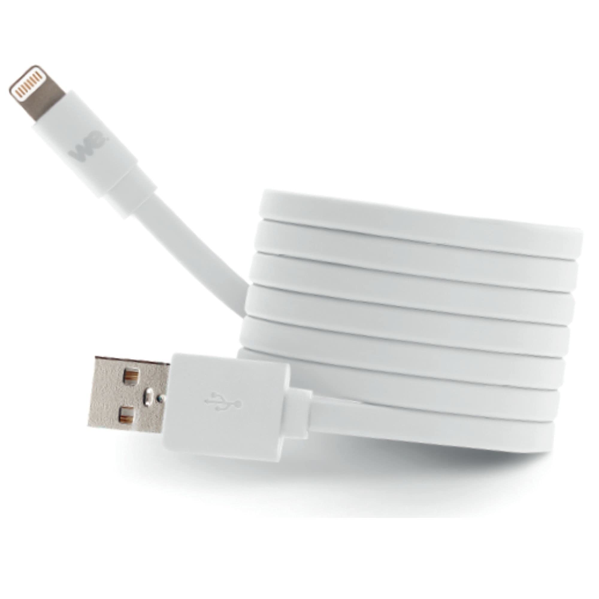 WE C ble Apple USB/lightning plat: évite de faire des noeuds 1m blanc