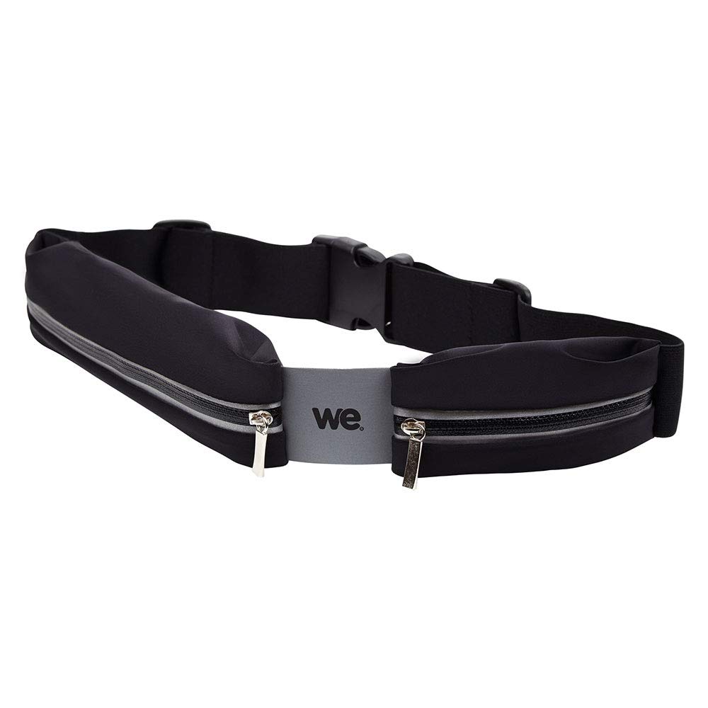 WE Ceinture sport noire en Lycra Waterpoof, double poche Universel jusqu'à smartpho
