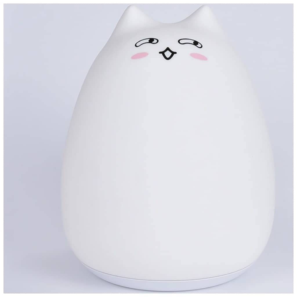 WE Veilleuse enfant en forme de chat rechargeable, avec télécommande 25cm de hauteu