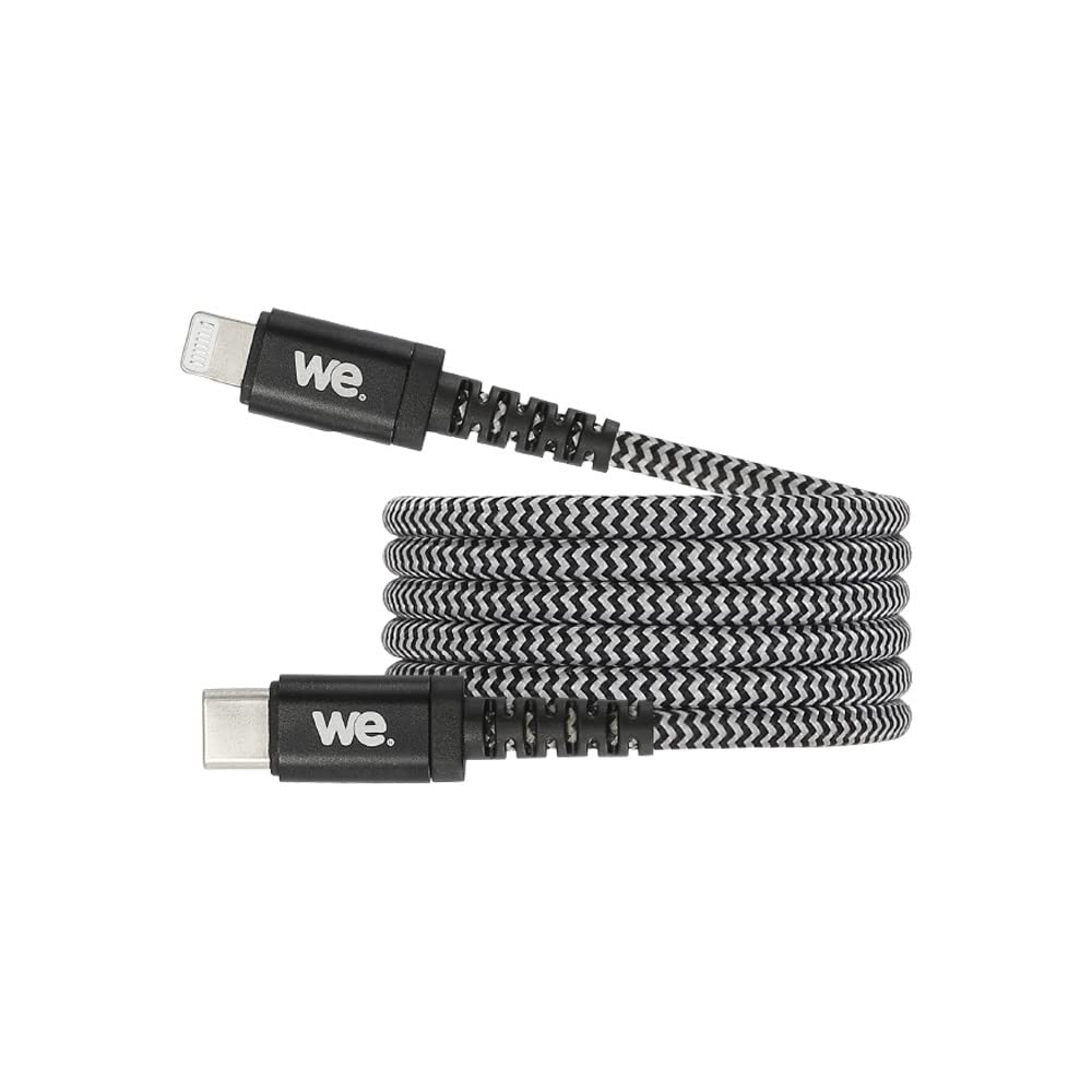 WE C ble USB-C/Lightning nylon tressé 1m