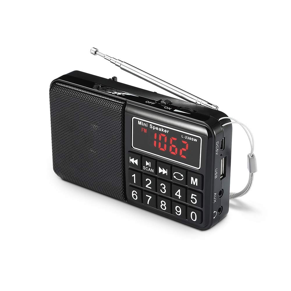 WE Radio grandes ondes AM / FM / SW Lecteur USB / Micro SD batterie rechargeable NO