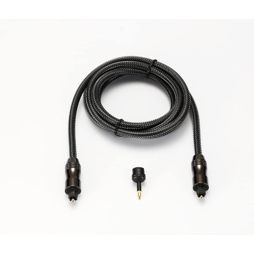 D2 Diffusion Cable Audio Optique Toslink vers Toslink avec adaptateur Jack 3,5mm 1,5m (Noir)