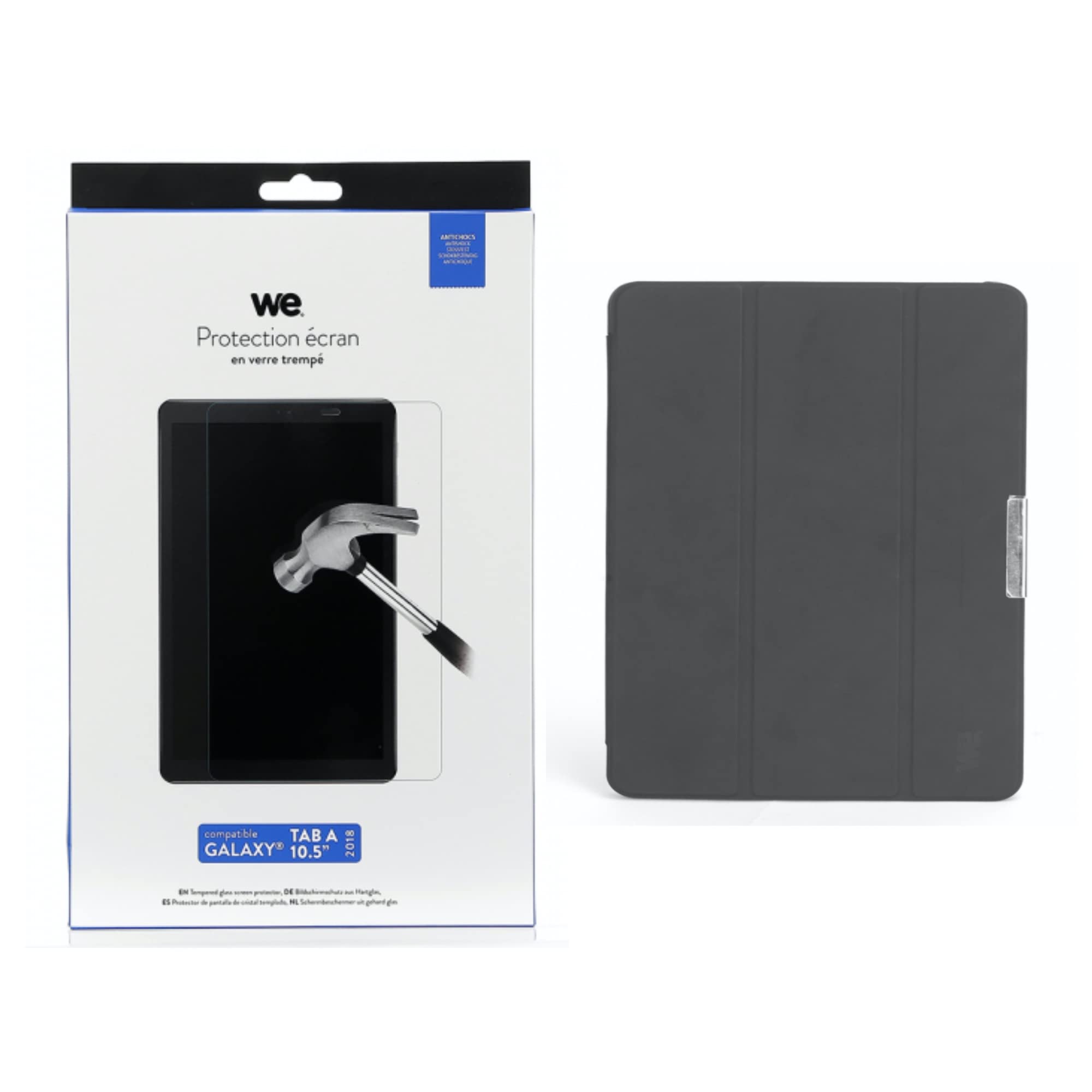 WE Bundle Etui tablette Samsung Tab A 10,5 2018 + Verre trempé