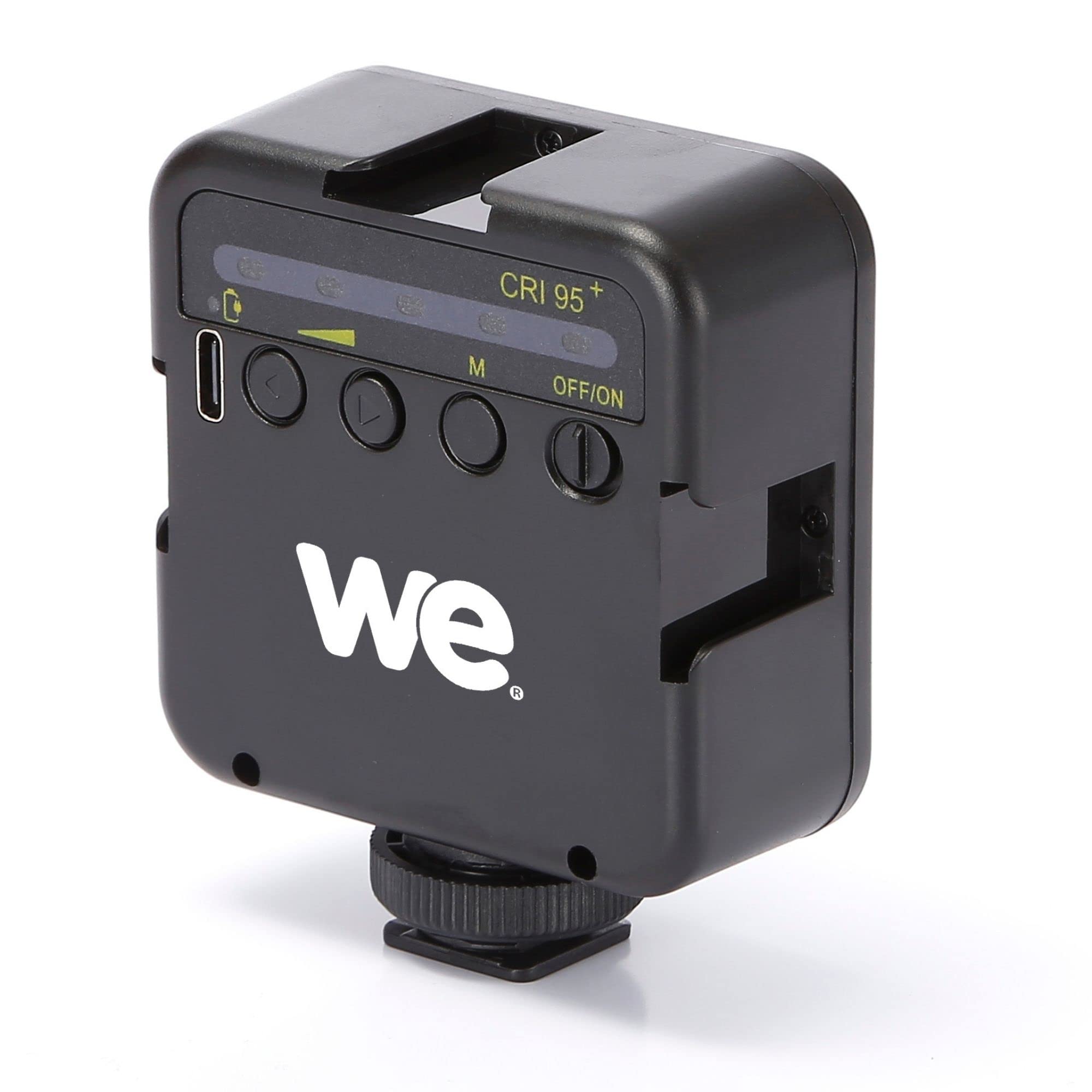 WE Lampe LED Vlogging rechargeable puissance 6W, luminosité reglable batterie 2200m