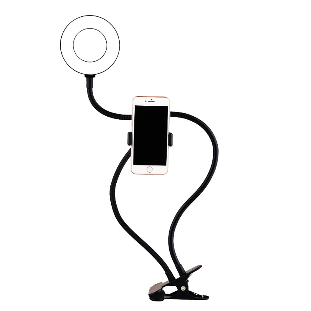 WE Anneau lumineux led avec support téléphone universel et pince d'accroche. 3 m