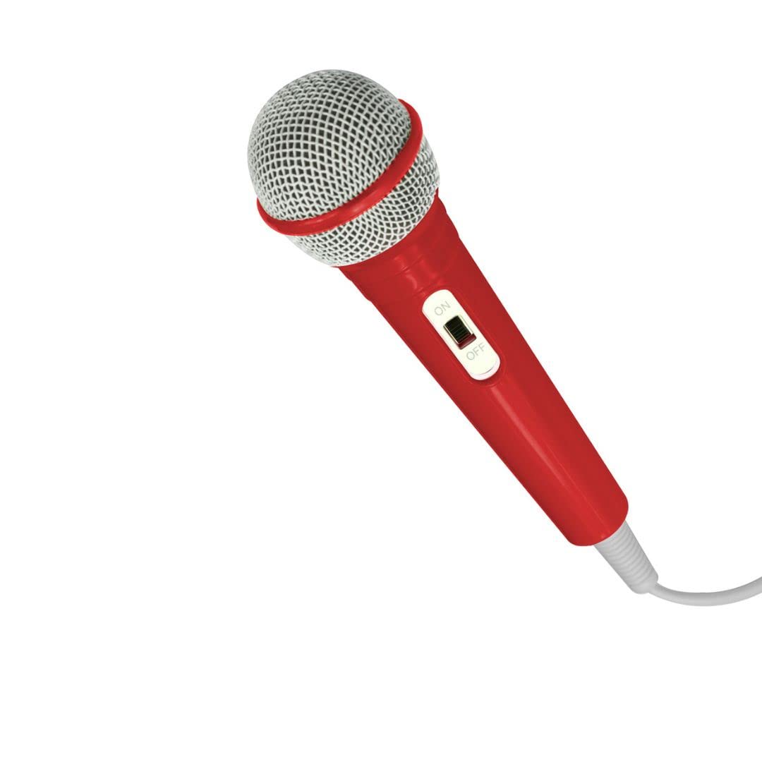 WE Microphone filaire WeKids, en jack 3.5mm, longeur du c ble 2.8m, modèle ROUGE UN