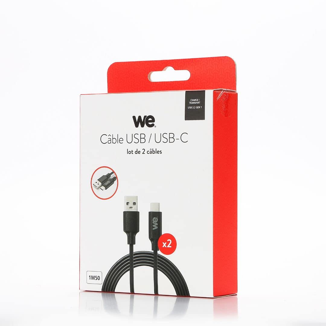 WE Lot de 2 c bles USB/USB-C