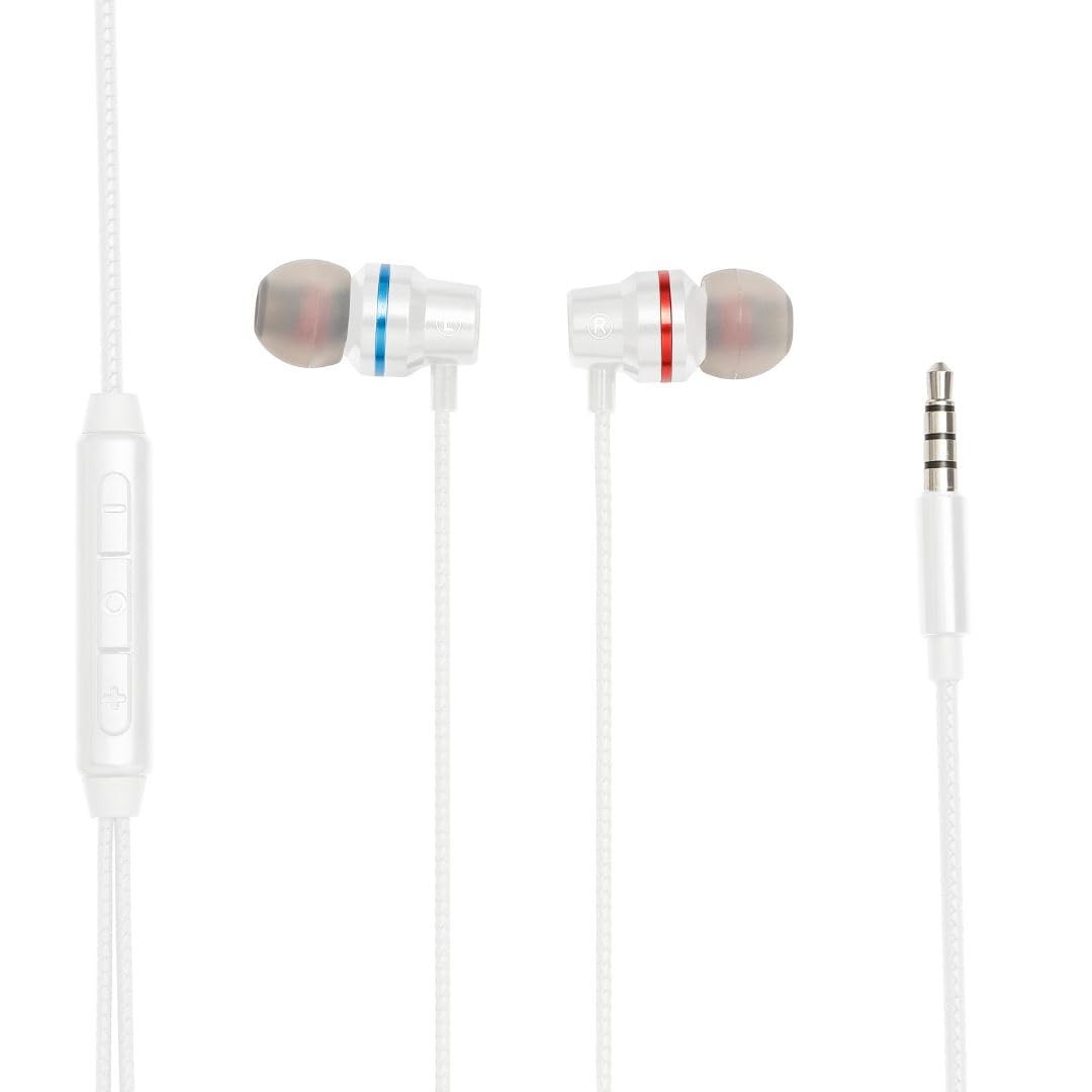 WE Ecouteurs filaire, intra, jack 3.5mm avec bo tier de contr le et micro intégr