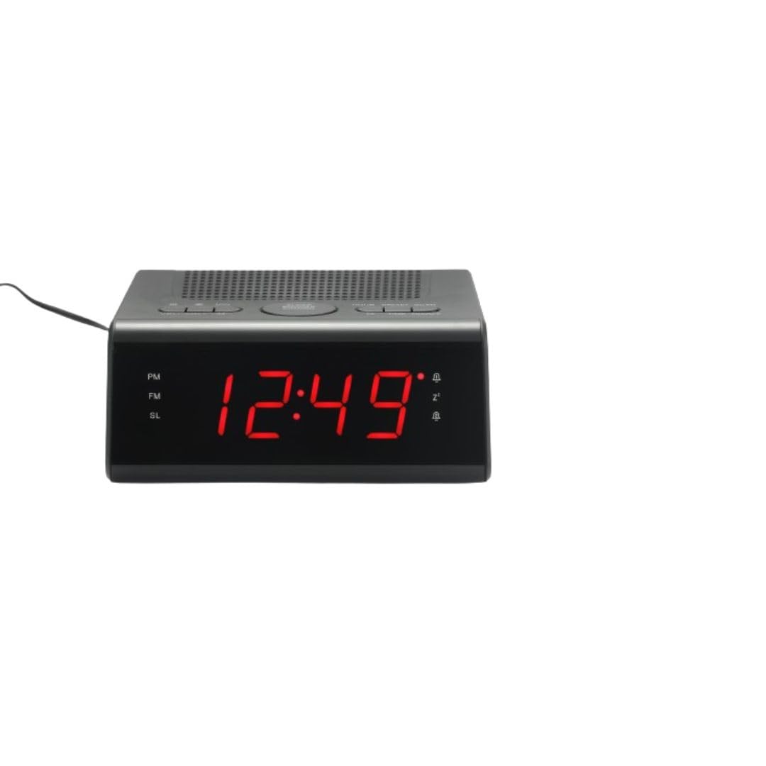 WE Radio réveil FM , Dual alarme avec fonction snooze, l'écran LCD de 0.9'' , adapt