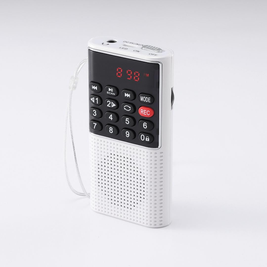 WE RADIO DE POCHE rechargeable FM, lecteur de carte micro SD RMS 3W, prise casque B