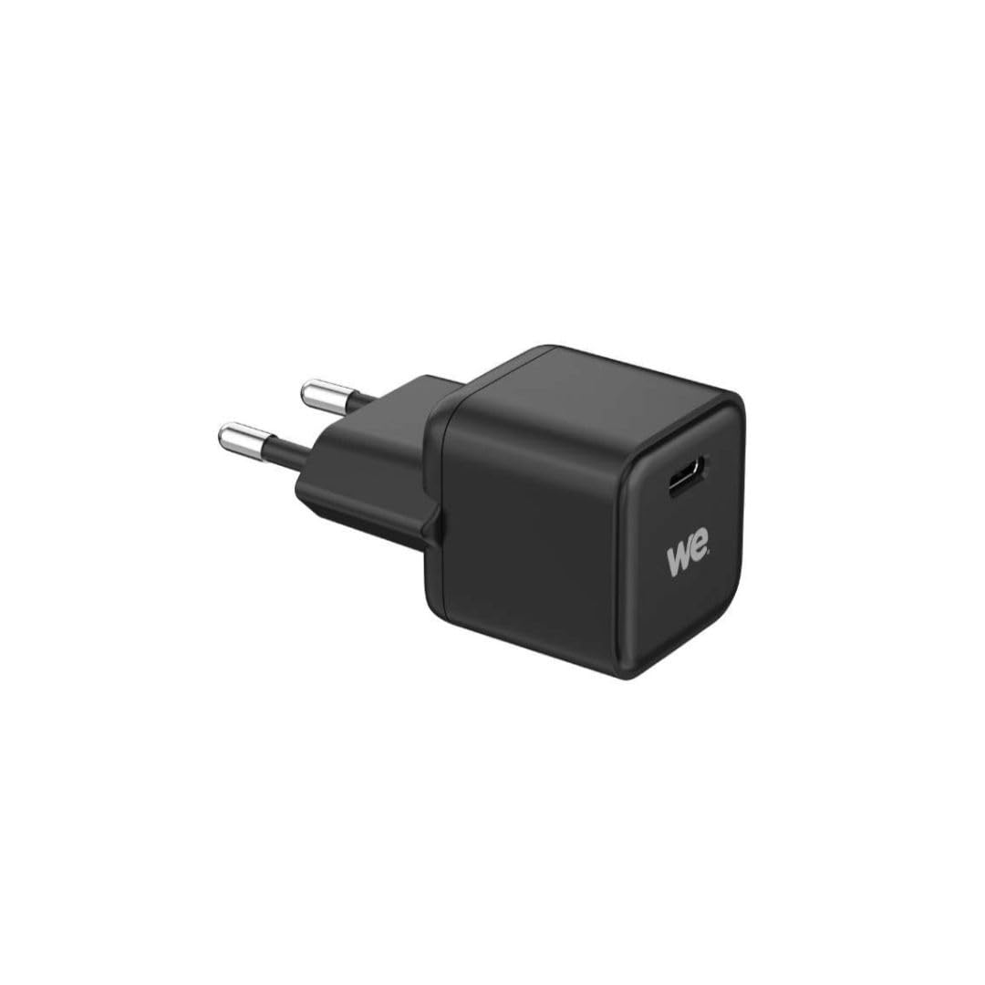 WE Chargeur secteur  GaN 1 Port USB-C : 5V/3A, 9V/2.22A, 12V/1.67A, 20W, Compatib