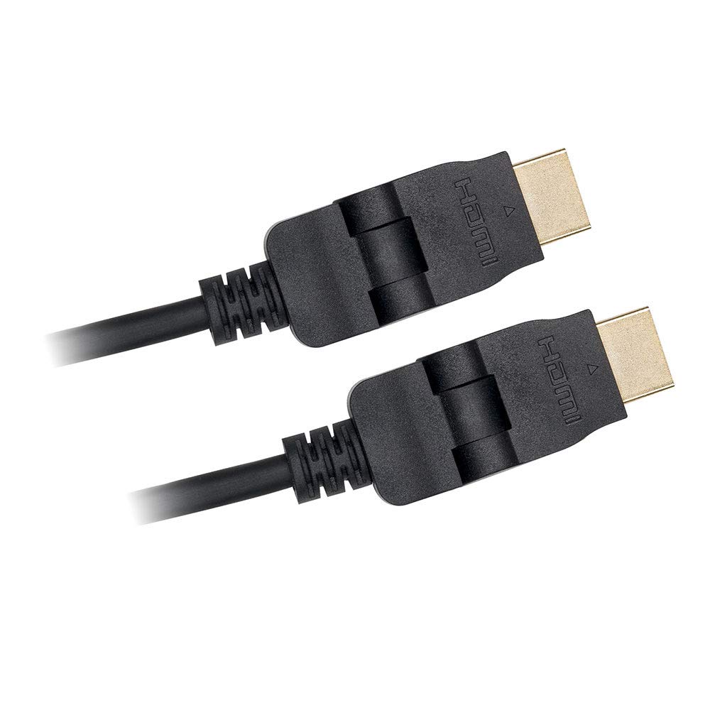 D2 Diffusion Cable HDMI 1.4 1,5m M/M inclinable 180° (Noir)