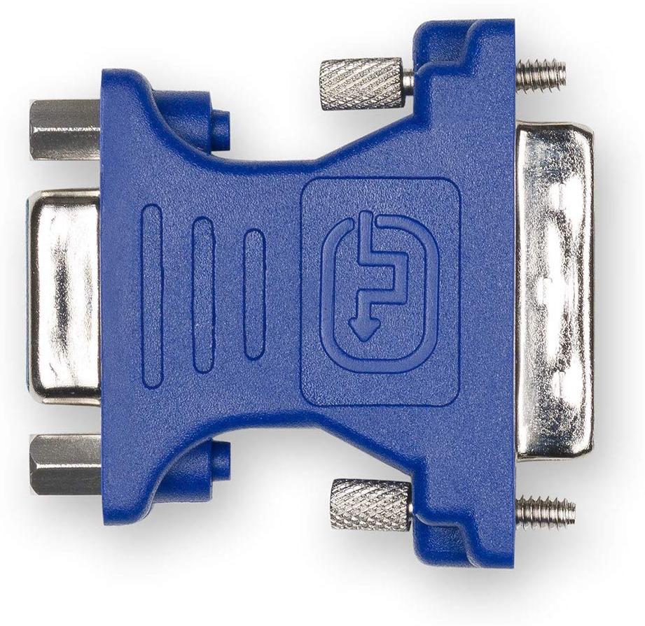 D2 Diffusion Adaptateur DVI-I mâle vers VGA femelle (D-sub DE-15) (Bleu)
