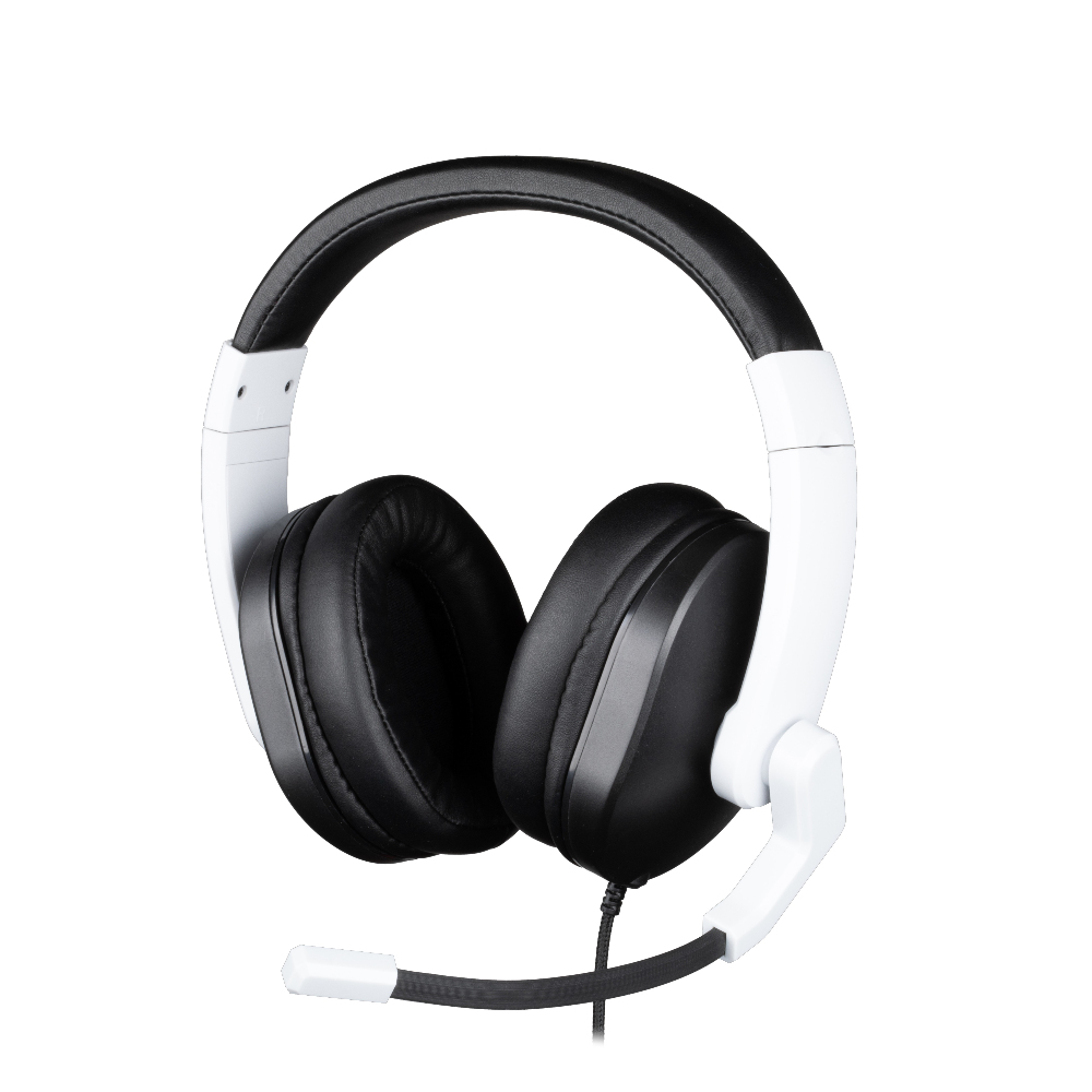 Konix Pack Starter Casque Gaming pour PS5™ Noir et Blanc + Coque de manette en silicone + Appui-pouce