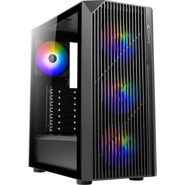 Azza Boitier Moyen Tour ATX Hive M RGB avec panneau vitré (Noir)