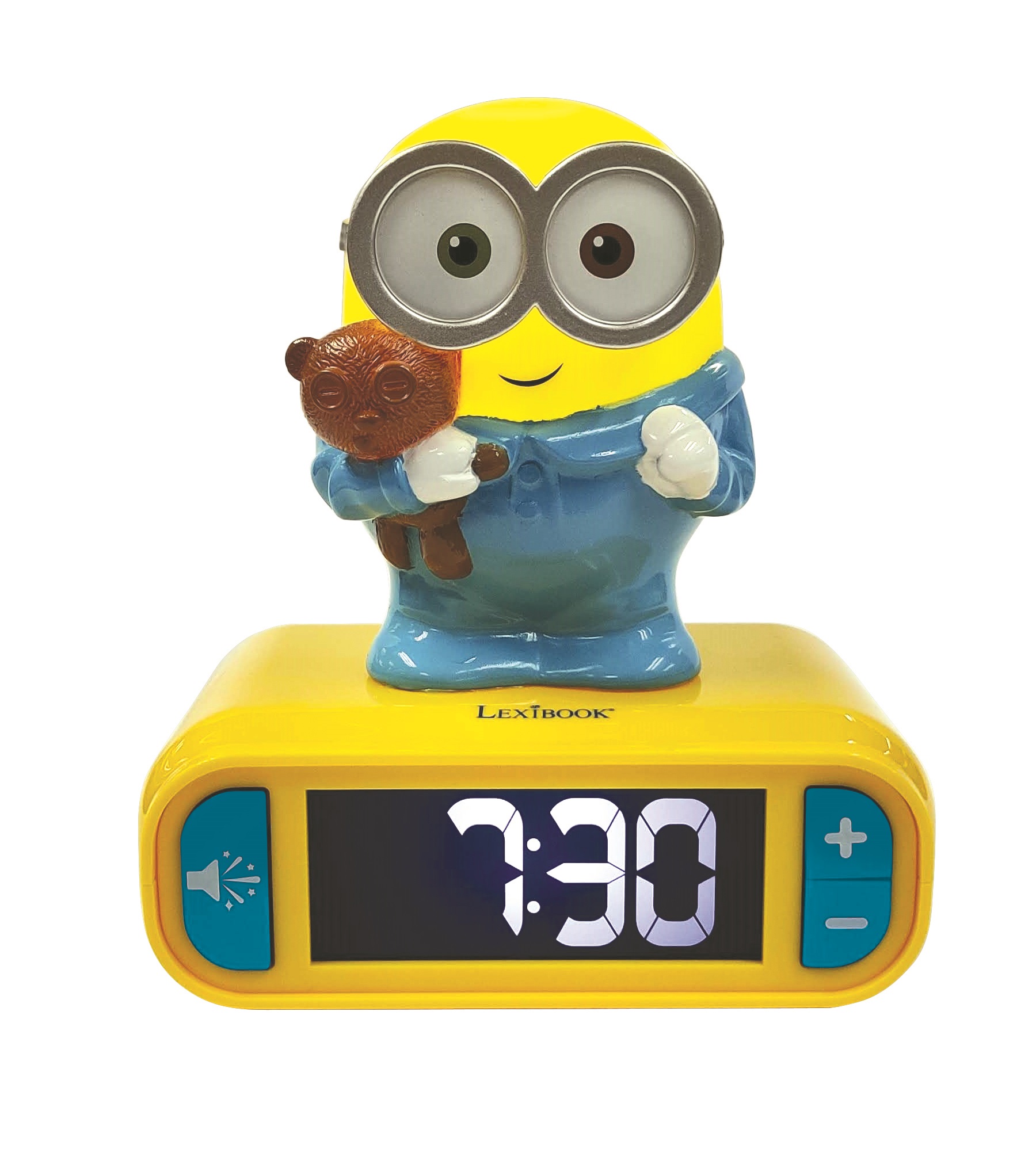 Lexibook Réveil LEXIBOOK avec Veilleuse en 3D design Les Minions et effets sonores