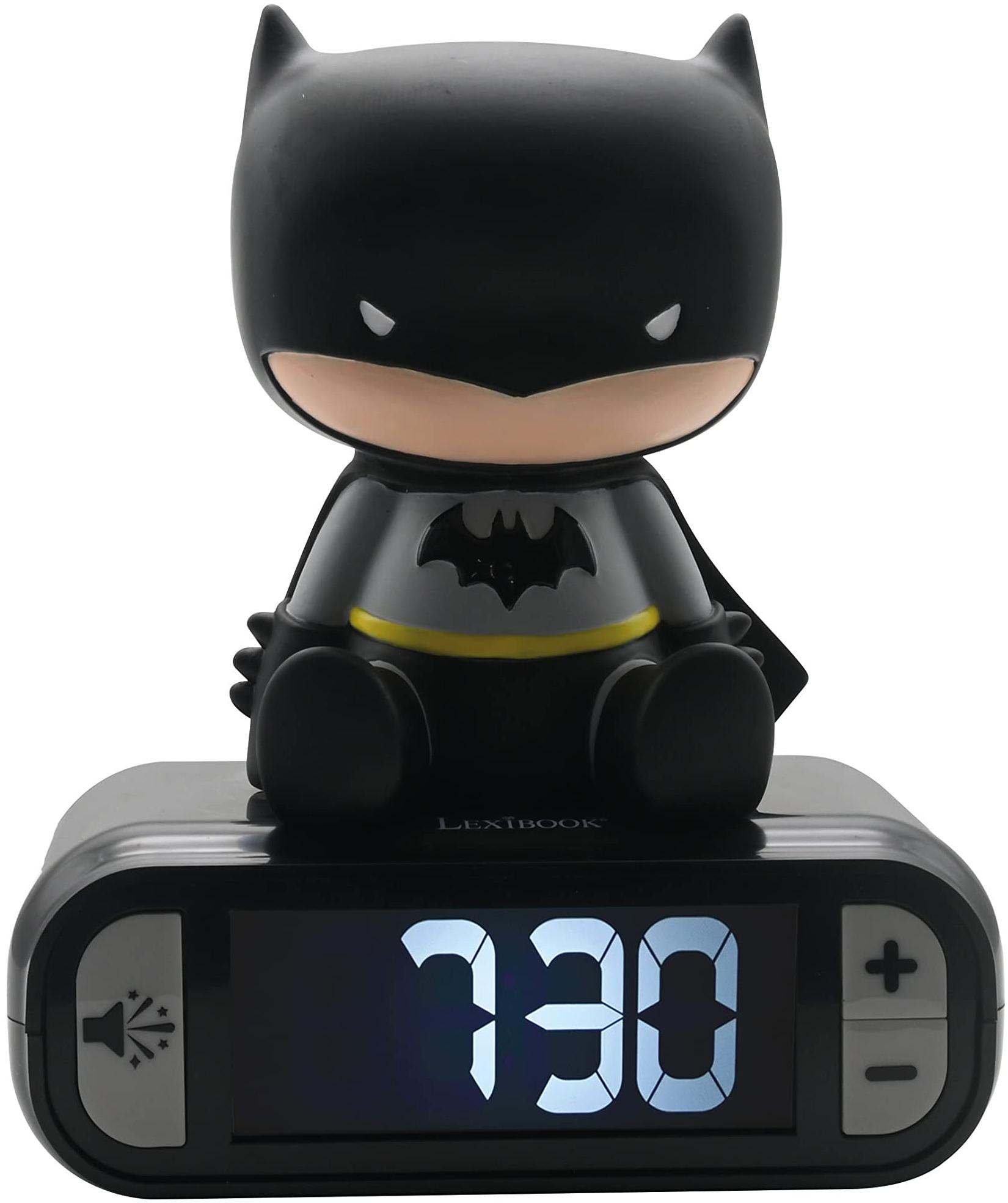 Lexibook - Modèle du produit : Réveil digital avec veilleuse lumineuse Batman en 3D