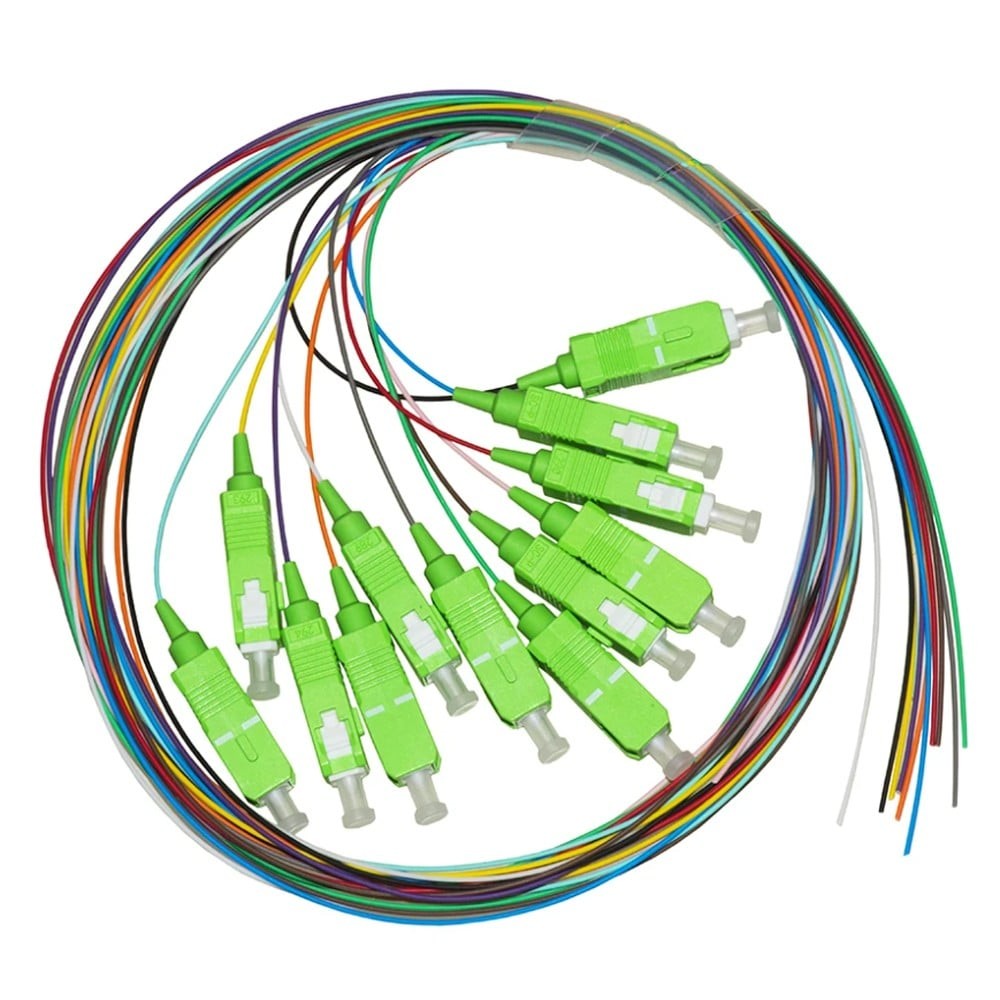 ekivalan Lot de pigtails OM5 50/125 SC-UPC 900µm 12 couleurs 2m