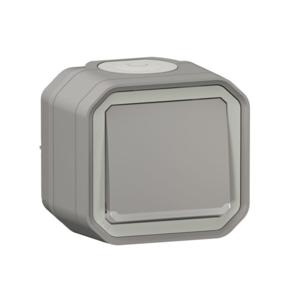 LEGRAND Va-et-vient étanche lumineux complet Plexo 1 poste gris