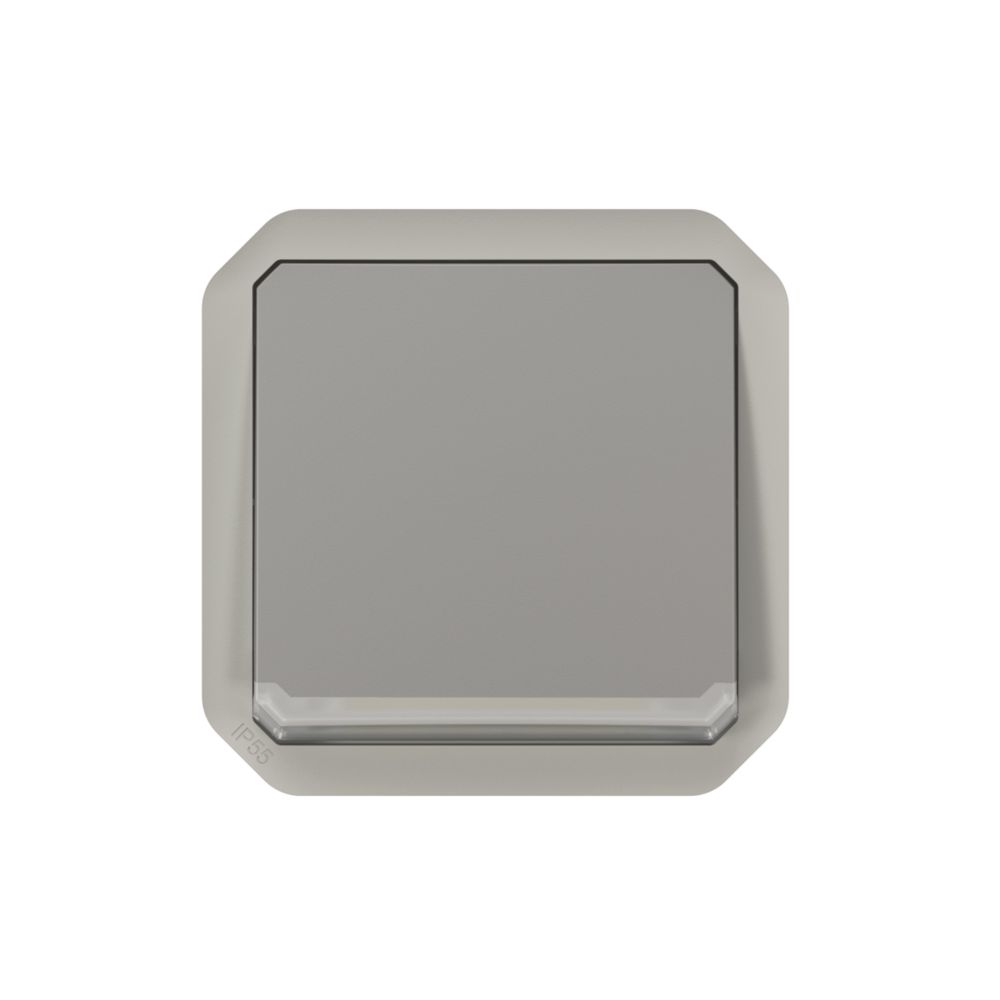 LEGRAND Va-et-vient avec témoin 1 poste étanche composable gris Plexo