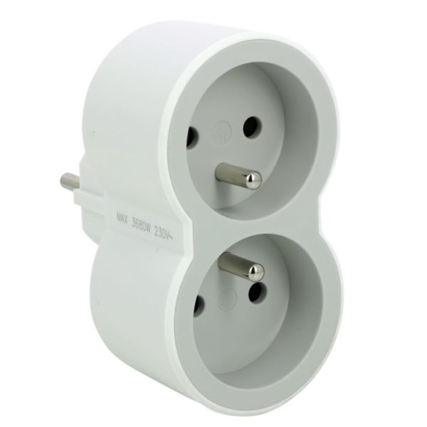 LEGRAND Biplite 2 prises 2P+T 16A, blanc