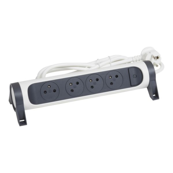 LEGRAND Bloc multiprise à 4 prises avec interrupteur 16A, 3m blanc