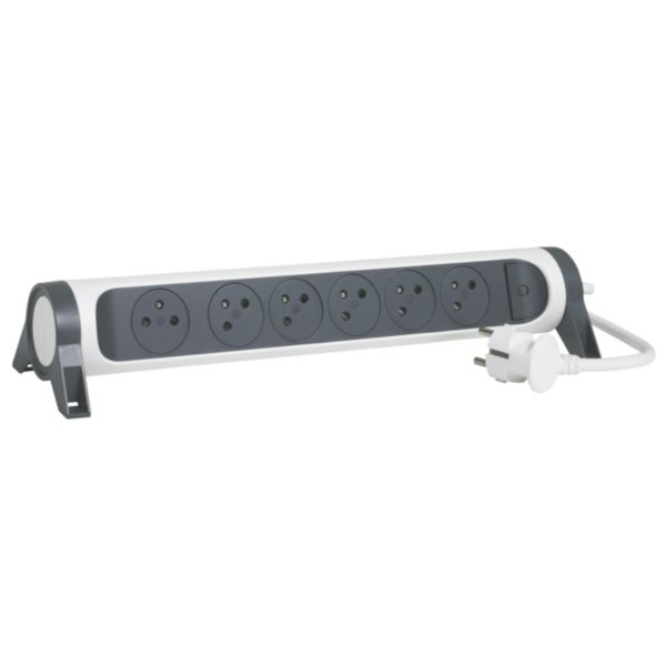 LEGRAND Bloc multiprise rotatif à 6 prises avec interrupteur 16A, 3m blanc