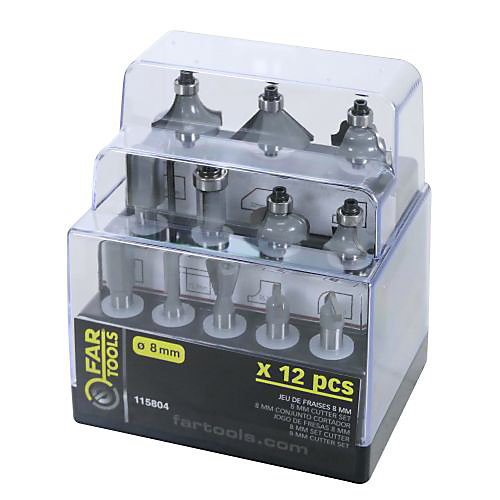 FARTOOLS Jeu de fraises diamètre de queue 8mm