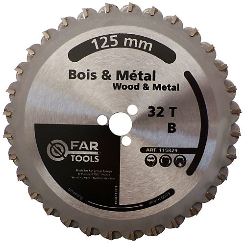 FARTOOLS 2 lames D125mm pour scies circulaires SDBL-125
