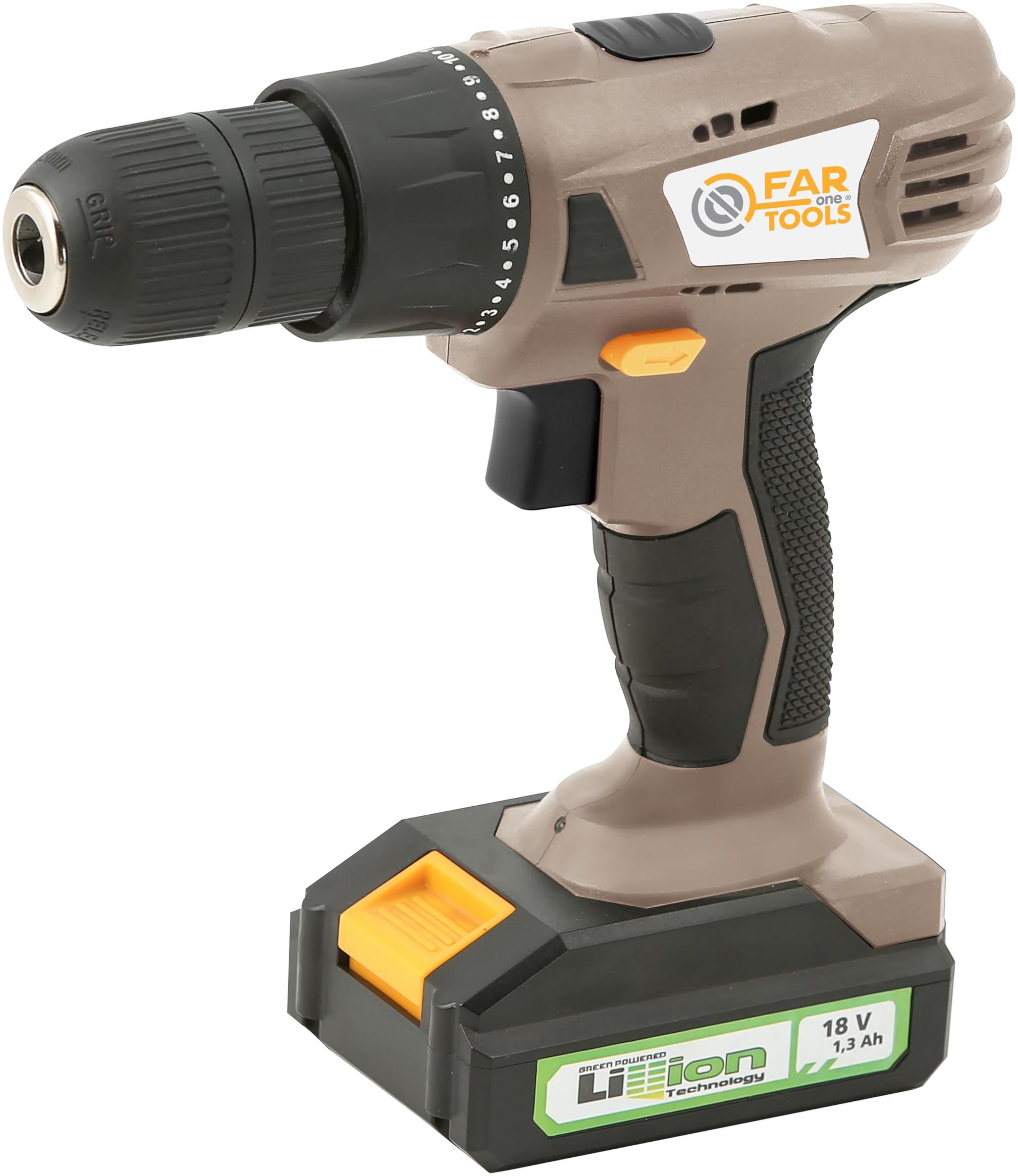 FARTOOLS perceuse fartools visseuse li180 18.0 V avec batterie 1.3 Ah 1 sans coffret