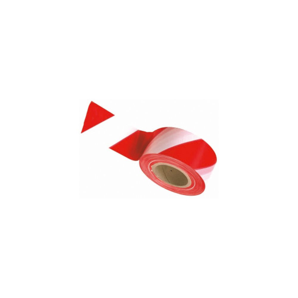 Vinmer Ruban de chantier rouge et blanc 100m x 50mm