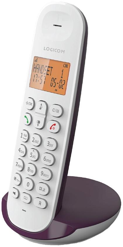 LOGICOM DECT ILOA 150 SOLO AUBERGINE SANS RÉPONDEUR