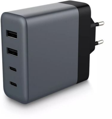 adeqwat Chargeur secteur 100W GaN 2 USB + 2 USB-C + Câble USB-C