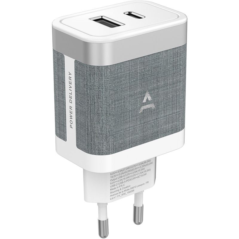 adeqwat chargeur secteur usb-a et usb-c 45w