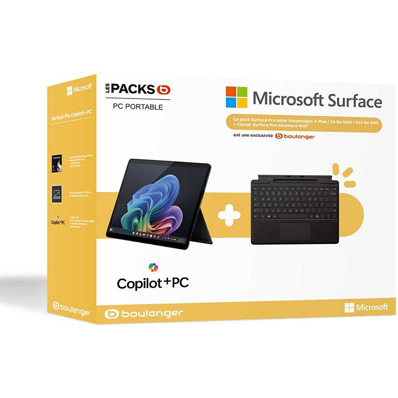 Microsoft pc hybride pack surface pro 11 xplus 16 512+clavier
